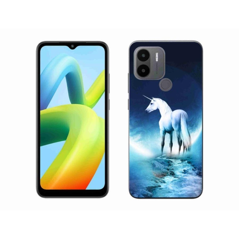 Gél borítás mmCase a Xiaomi Redmi A1+/A2+ készülékhez - fehér egyszarvú