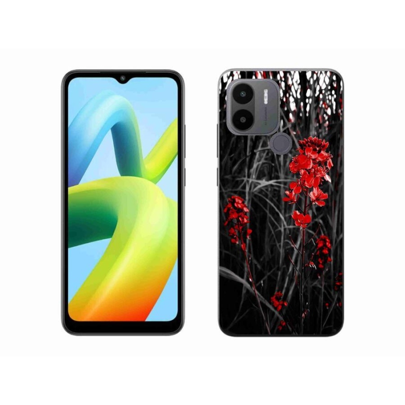 Gél borítás mmCase a Xiaomi Redmi A1+/A2+ - piros növényhez