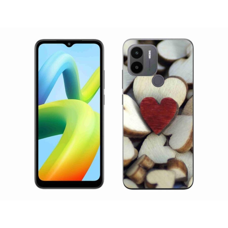 Gél borítás mmCase a Xiaomi Redmi A1+/A2+ készülékhez - gravírozott piros szív