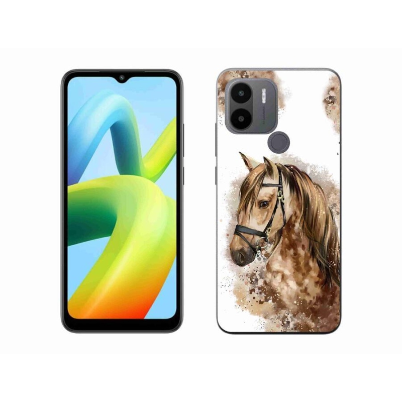 Gél borítás mmCase a Xiaomi Redmi A1+/A2+ készülékhez - barna rajzfilm ló