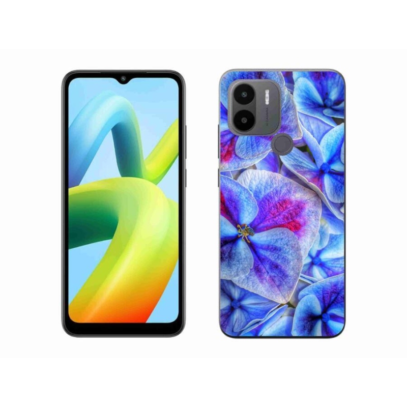 Gél borítás mmCase a Xiaomi Redmi A1+/A2+ készülékhez - kék virágok 1