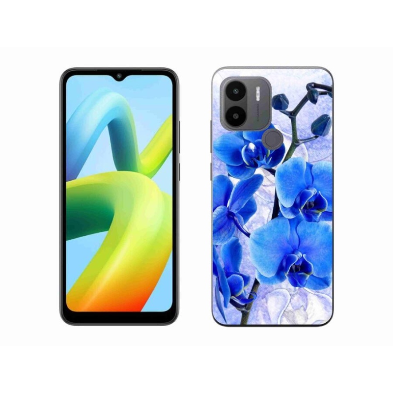 Gél borítás mmCase a Xiaomi Redmi A1+/A2+ készülékhez - kék virágok