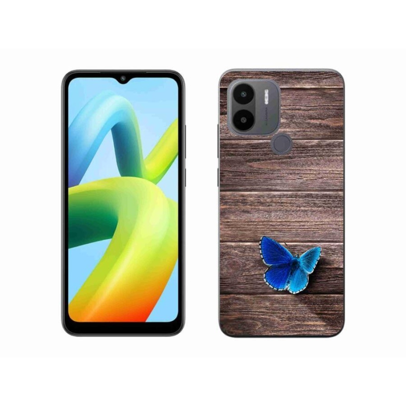 Gél borítás mmCase a Xiaomi Redmi A1+/A2+ készülékhez - kék pillangó 1