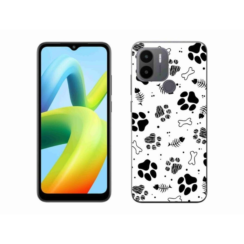 Gél borítás mmCase a Xiaomi Redmi A1+/A2+ készülékhez - kutyamancsok 1