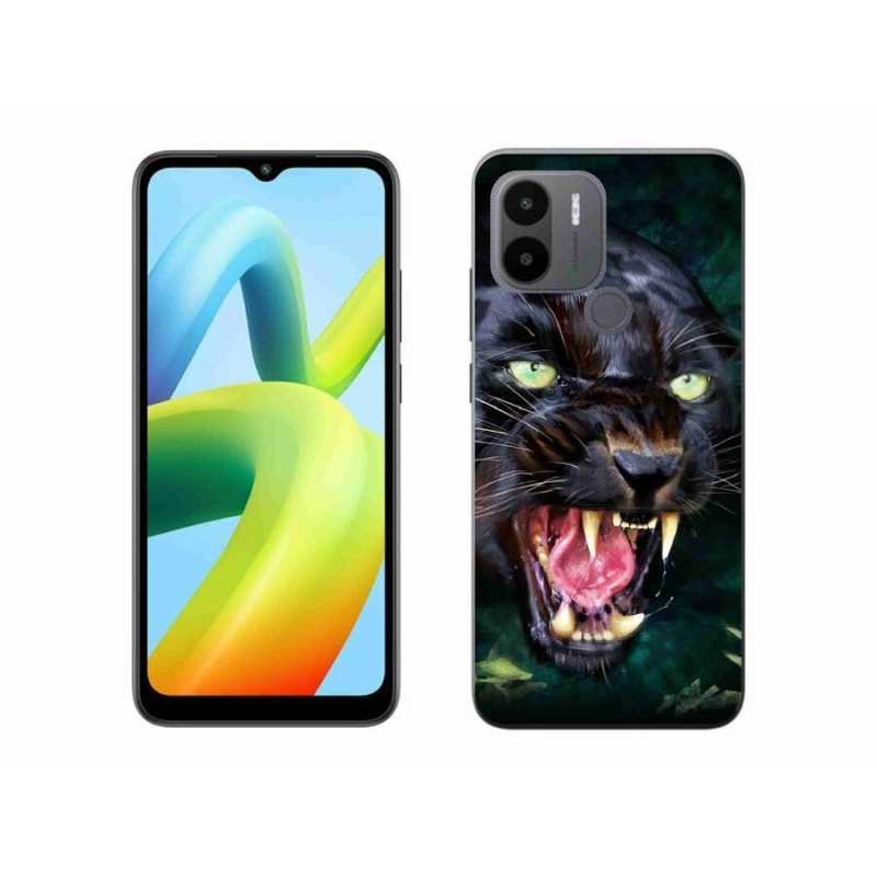 Gél borítás mmCase a Xiaomi Redmi A1+/A2+ készülékhez - dühös fekete párduc