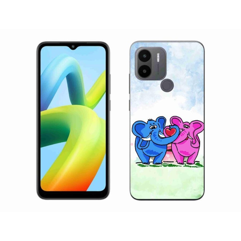 Gél borítás mmCase a Xiaomi Redmi A1+/A2+ készülékhez - szerelmes elefántok
