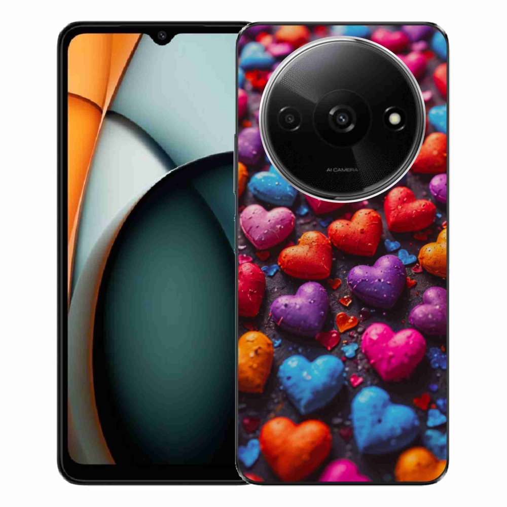 Gél borítás mmCase a Xiaomi Redmi A3-hoz - színes szív