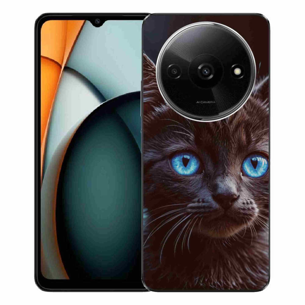 Gél borítás mmCase a Xiaomi Redmi A3-hoz - fekete cica 2