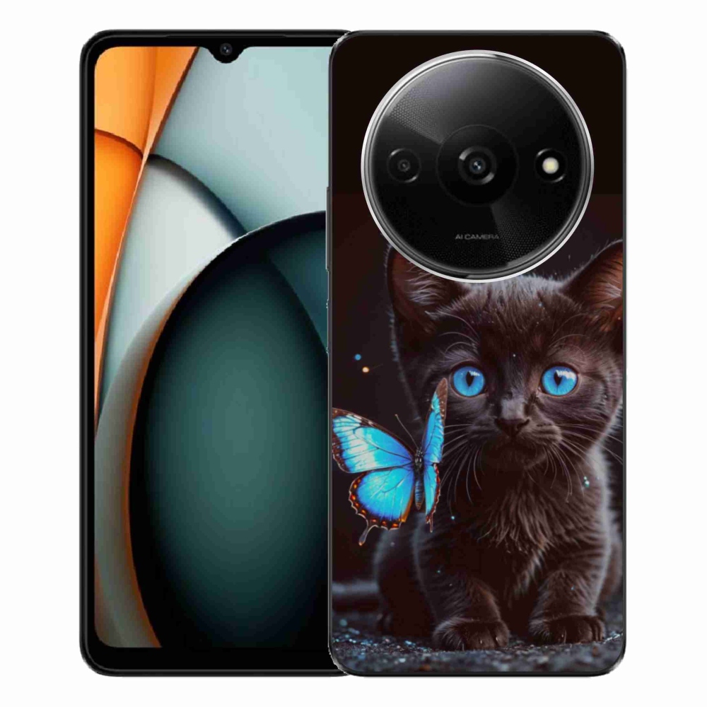 Gél borítás mmCase a Xiaomi Redmi A3-hoz - fekete cica 3