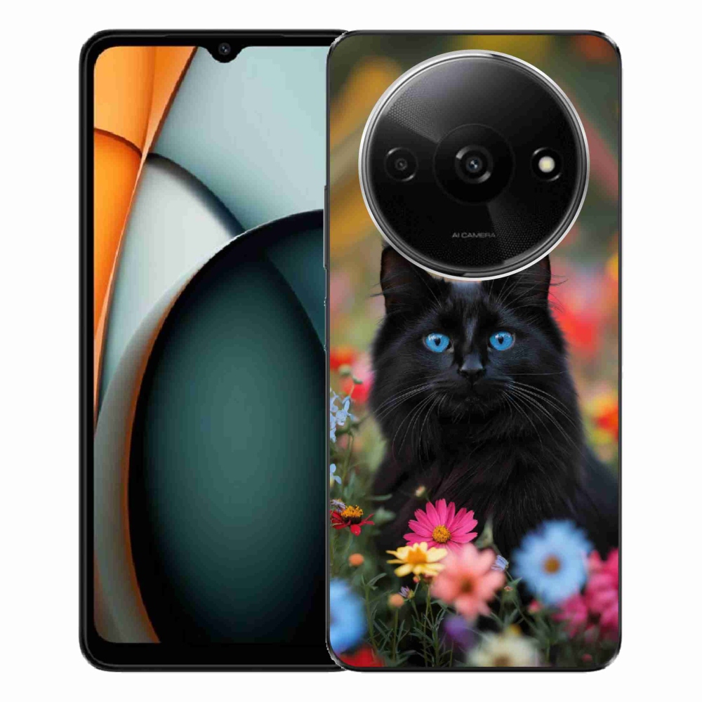 Gél borítás mmCase a Xiaomi Redmi A3-hoz - fekete cica 4