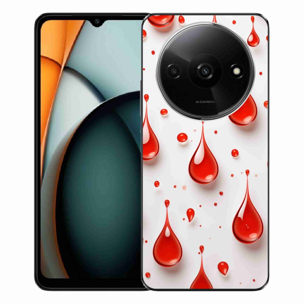 Gél borítás mmCase a Xiaomi Redmi A3-hoz - piros cseppek