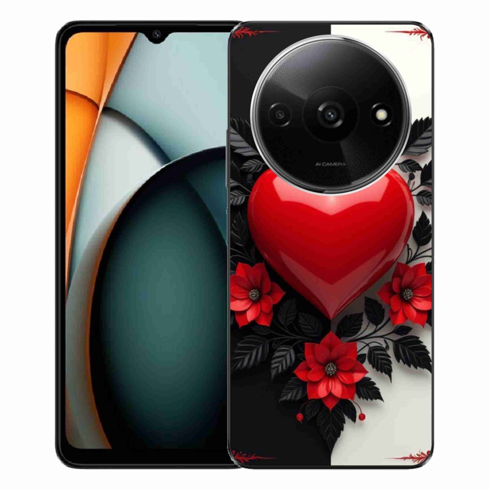 Gél borítás mmCase a Xiaomi Redmi A3-hoz - piros szív