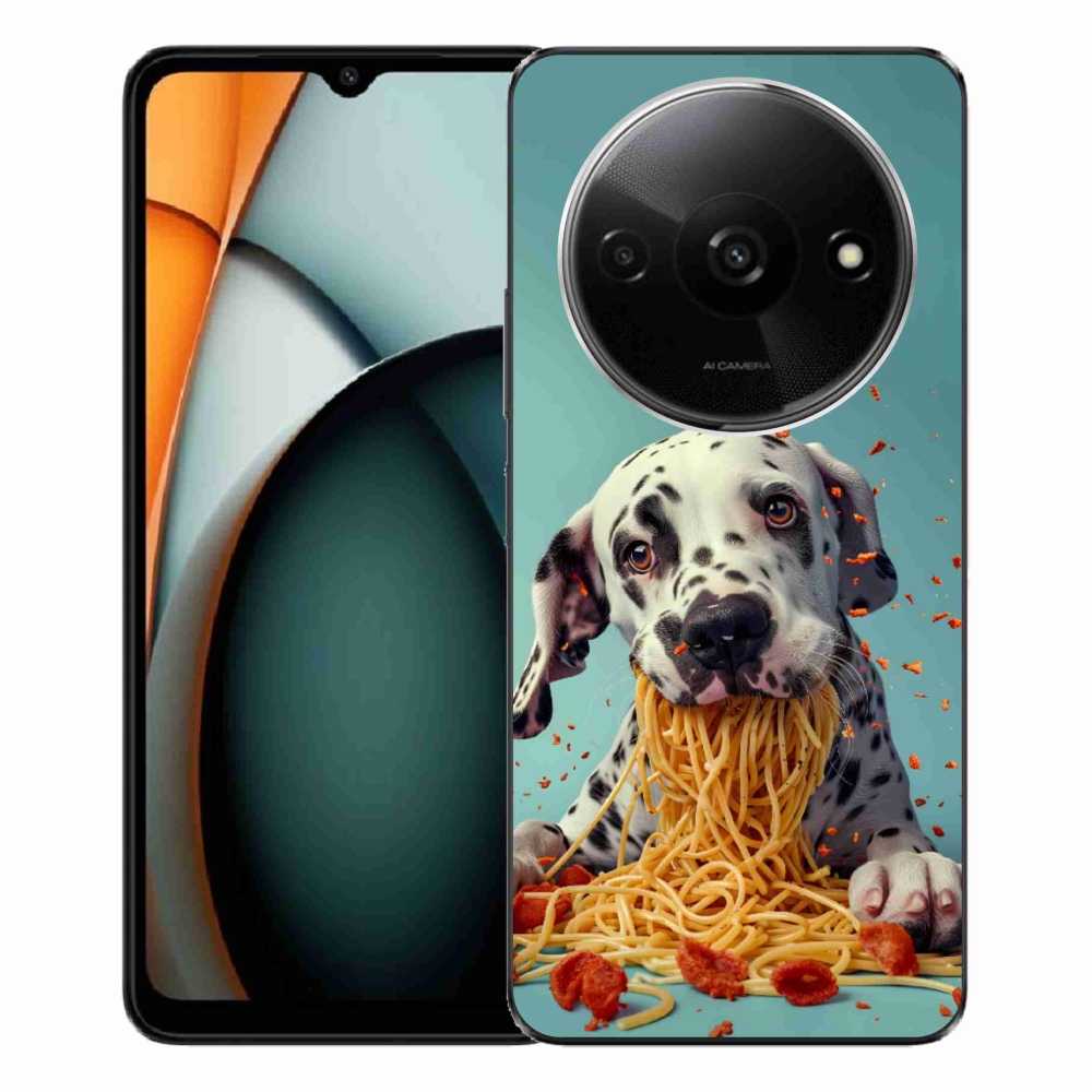 Gél borítás mmCase a Xiaomi Redmi A3-hoz - Dalmata és spagetti