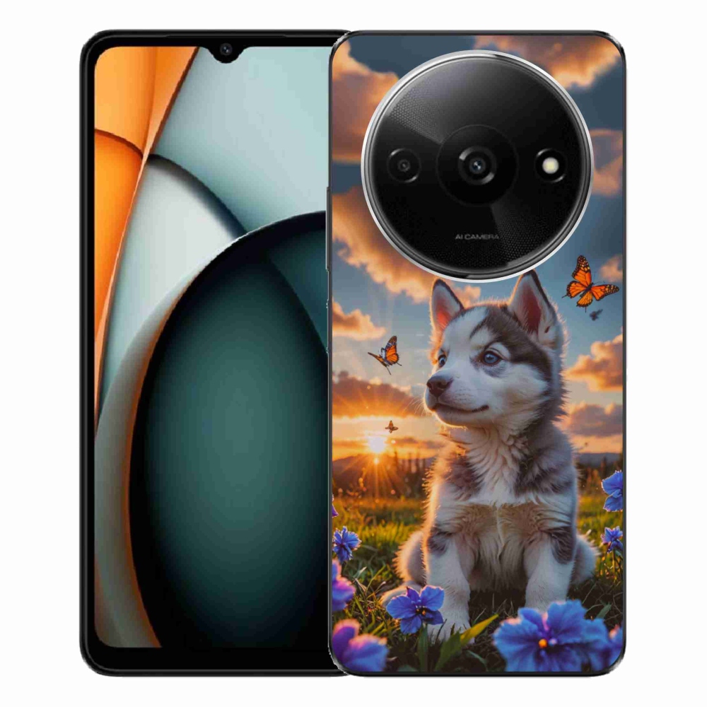 Gél borítás mmCase a Xiaomi Redmi A3-hoz - husky a naplementében