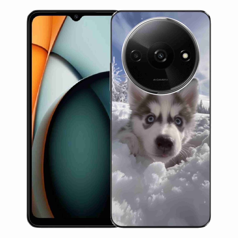 Gél borítás mmCase a Xiaomi Redmi A3-hoz - husky a hóban
