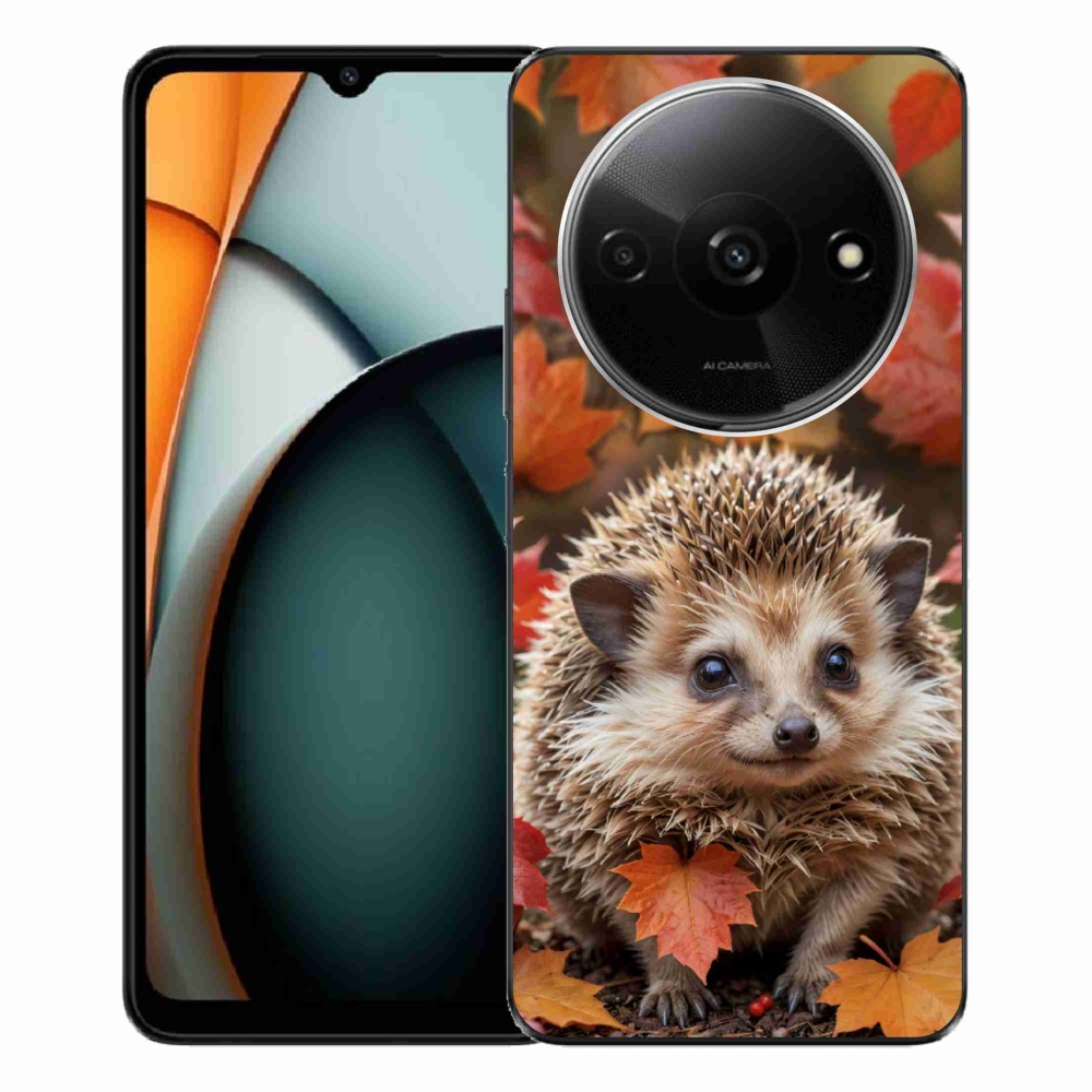 Gél borítás mmCase a Xiaomi Redmi A3-hoz - sün a levelekben