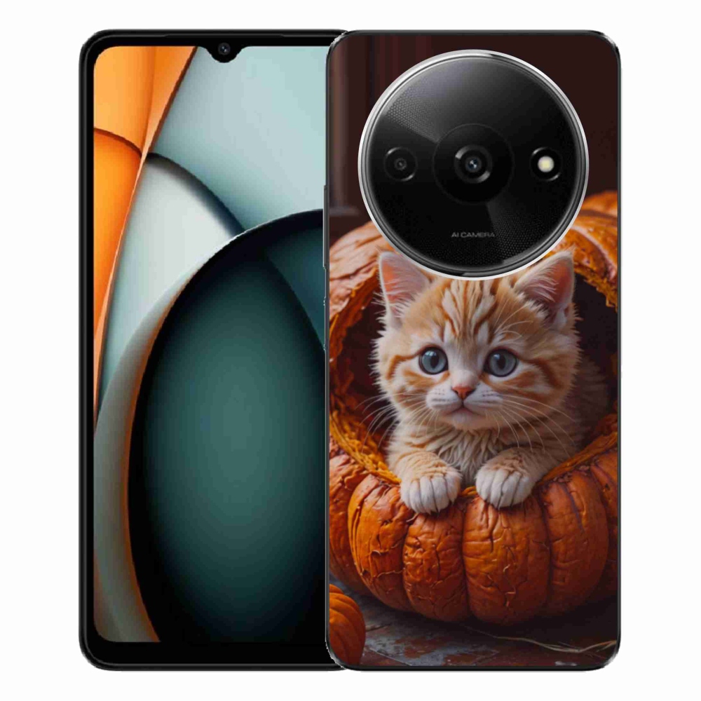 Gél borítás mmCase a Xiaomi Redmi A3-hoz - cica és tök 2