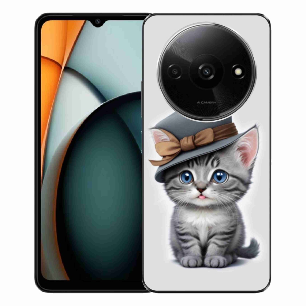 Gél borítás mmCase a Xiaomi Redmi A3-hoz - cica sapkával
