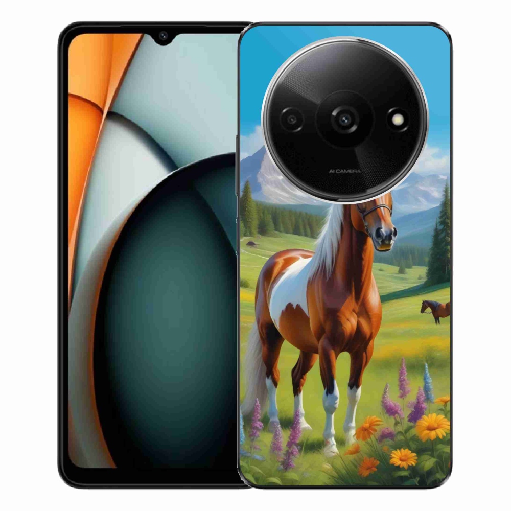 Gél borítás mmCase a Xiaomi Redmi A3-hoz - ló a réten