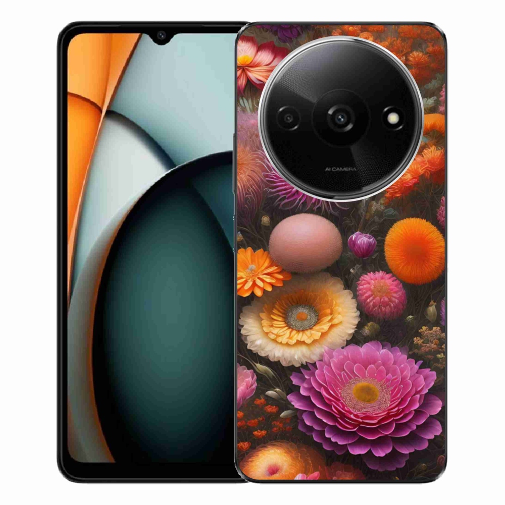 Gél borítás mmCase a Xiaomi Redmi A3-hoz - virágos kompozíció