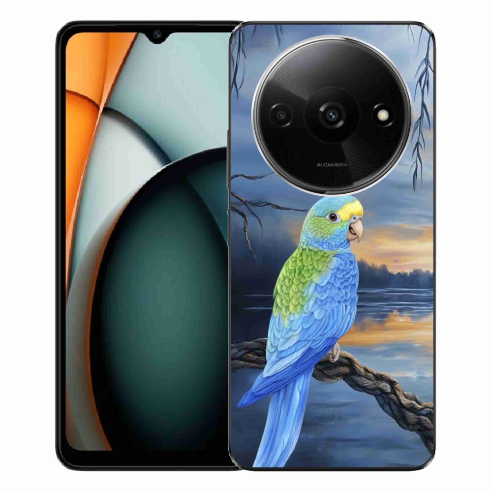 Gél borítás mmCase a Xiaomi Redmi A3 készülékhez - kék papagáj