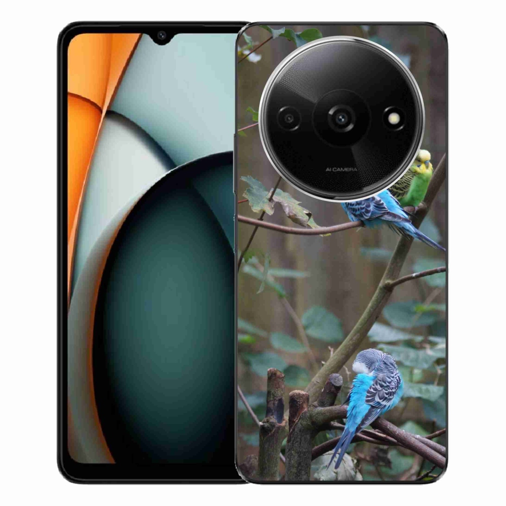 Gél borító mmCase a Xiaomi Redmi A3-hoz - papagájok az ágon