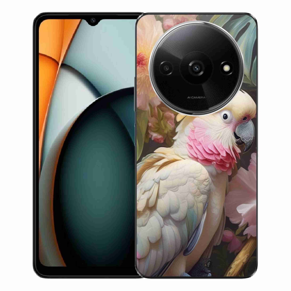 Gél borítás mmCase a Xiaomi Redmi A3-hoz - papagáj kakadu rózsaszín 2