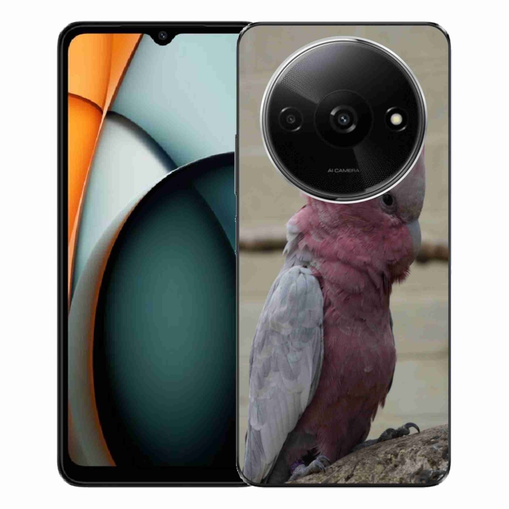 Gél borítás mmCase a Xiaomi Redmi A3-hoz - papagáj kakadu rózsaszínű