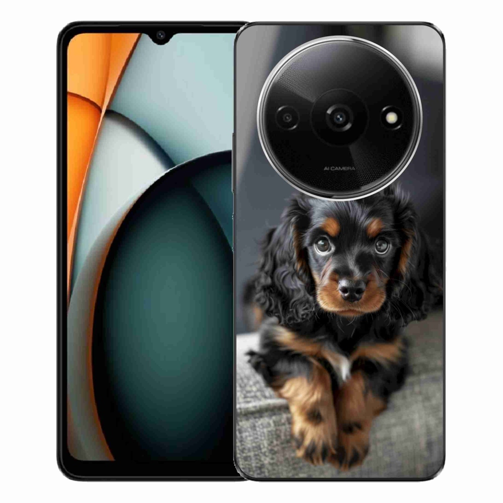 Gél borítás mmCase a Xiaomi Redmi A3-hoz - aranyos hosszú szőrű tacskó