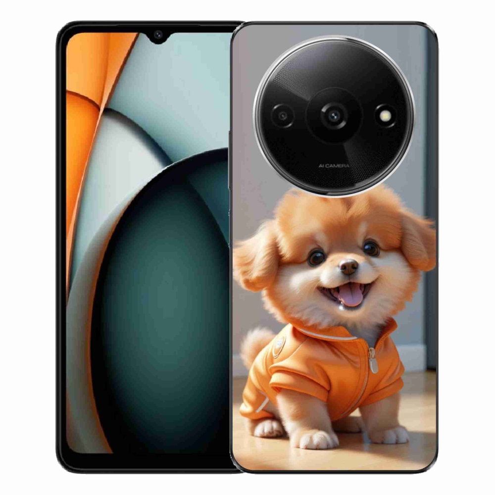 Gél borítás mmCase a Xiaomi Redmi A3-hoz - aranyos pomerániai pulóverben