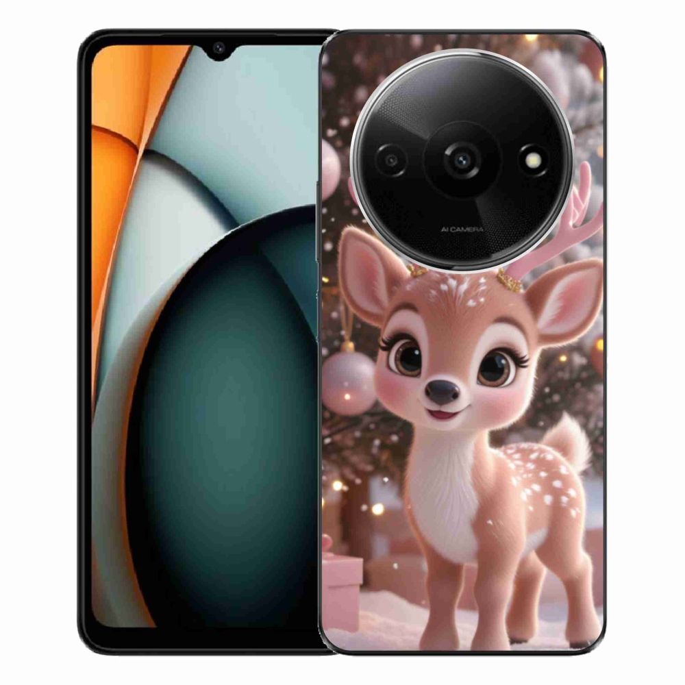Gél borítás mmCase a Xiaomi Redmi A3-hoz - aranyos rénszarvas