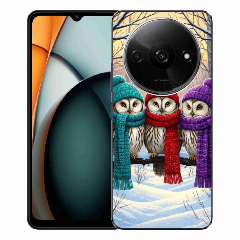 Gél borítás mmCase a Xiaomi Redmi A3-hoz - bagoly barátok