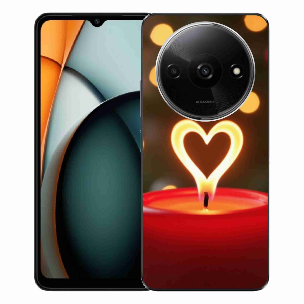 Gél borítás mmCase a Xiaomi Redmi A3-hoz - láng szíve