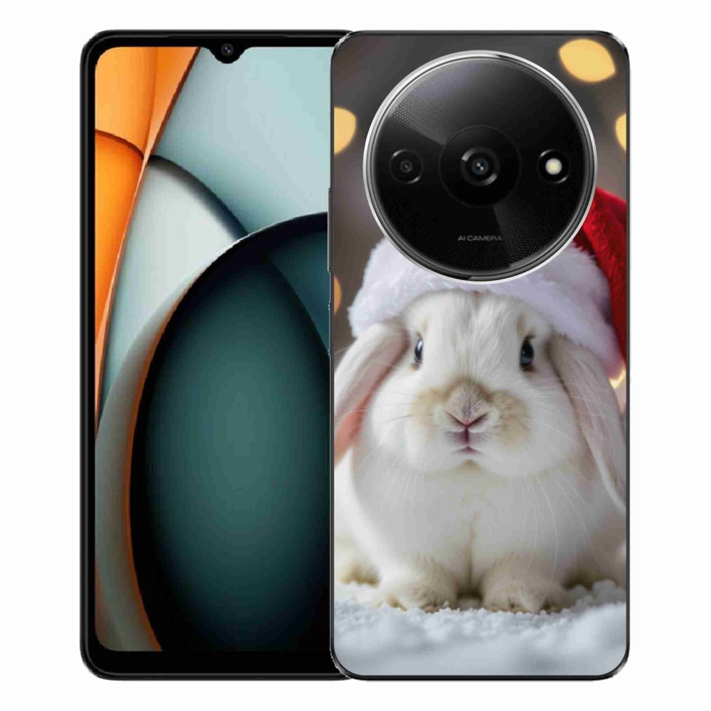 Gél borítás mmCase a Xiaomi Redmi A3-hoz - karácsonyi nyúl