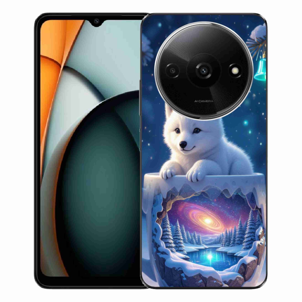 Gél borítás mmCase a Xiaomi Redmi A3-hoz - Karácsonyi kölyökkutya