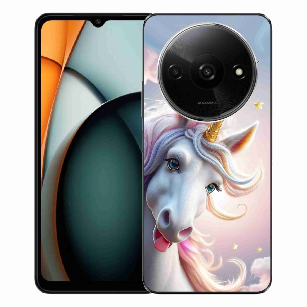 Gél borítás mmCase a Xiaomi Redmi A3-hoz - vidám egyszarvú