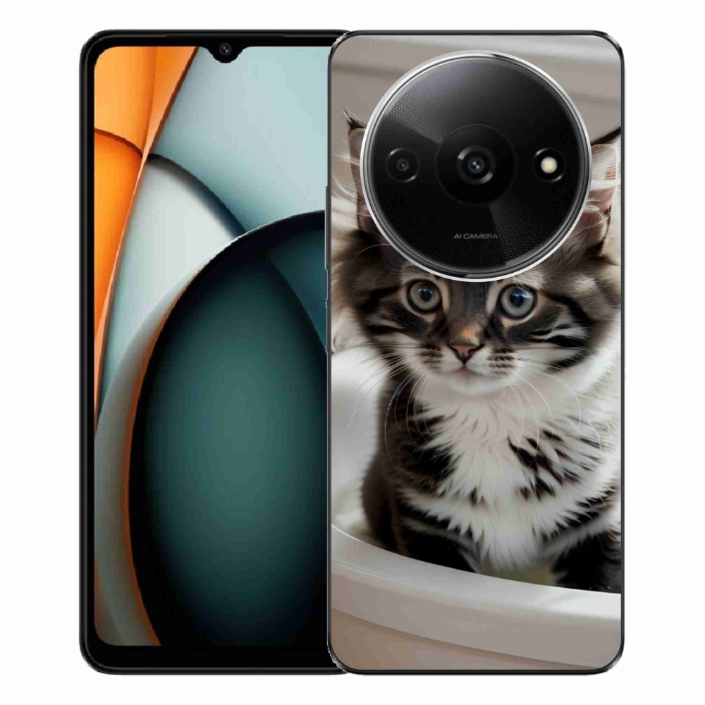 Gél borítás mmCase a Xiaomi Redmi A3-hoz - kíváncsi cica