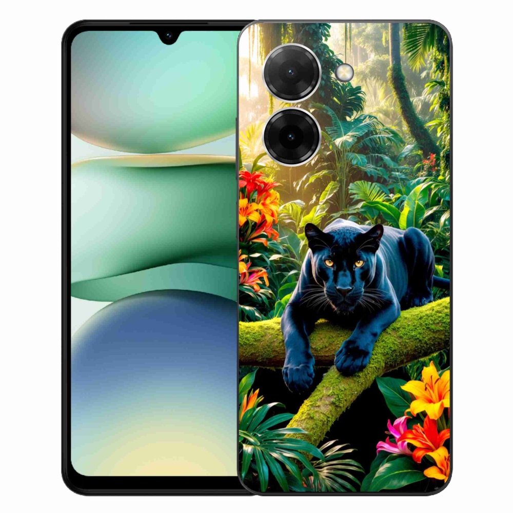 Gél borítás mmCase a Xiaomi Redmi A5 (171.7x77.8x8.3mm) - fekete párduc a dzsungelben