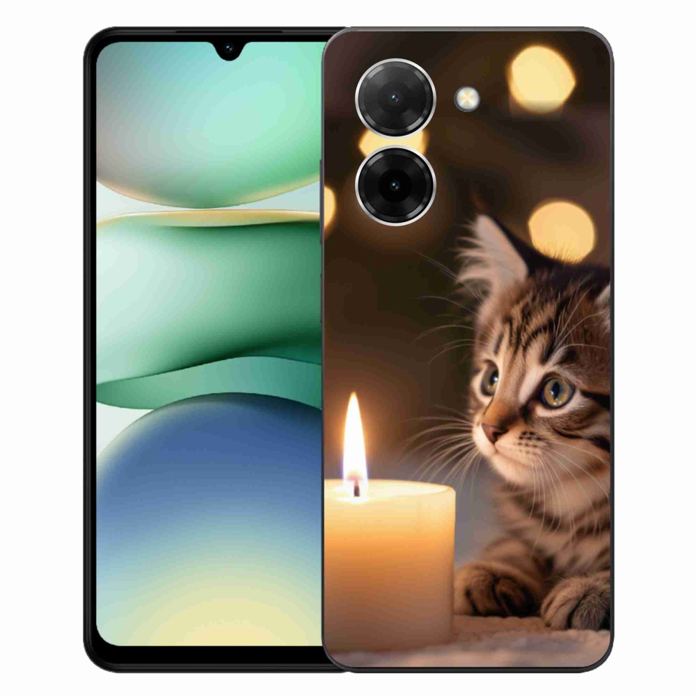 Gél borító mmCase a Xiaomi Redmi A5 (171.7x77.8x8.3mm) - cica és gyertya