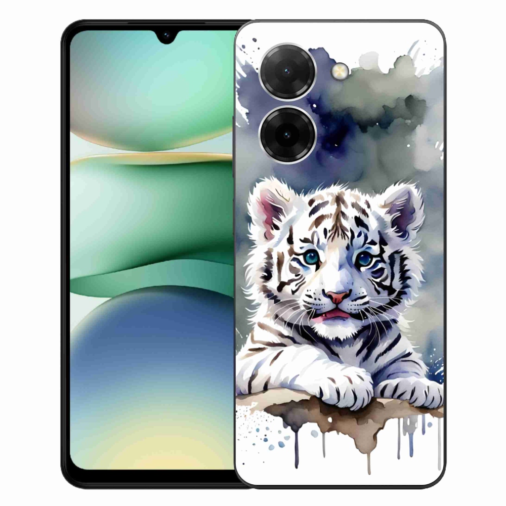 Gél borítás mmCase a Xiaomi Redmi A5 (171.7x77.8x8.3mm) - fehér tigriskölyökhöz