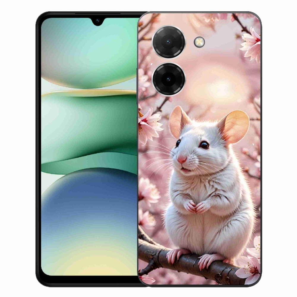 Gél borítás mmCase a Xiaomi Redmi A5 171mm - fehér egér az ágon