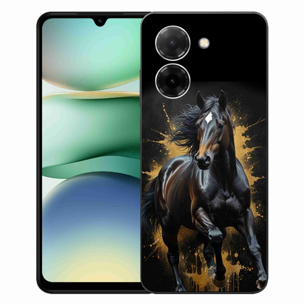 Gél borítás mmCase a Xiaomi Redmi A5 171mm számára - elegáns fekete ménes