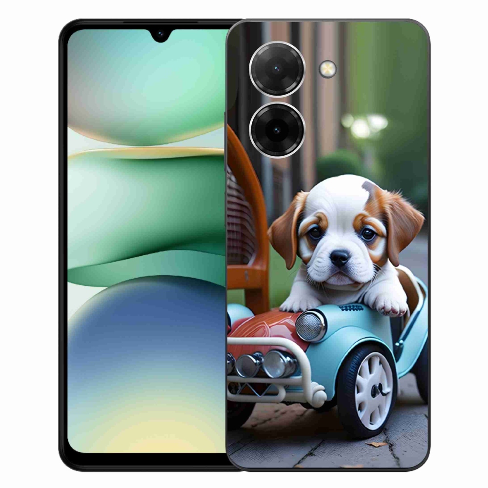 Gél borítás mmCase a Xiaomi Redmi A5 171mm - kiskutya retro autóban