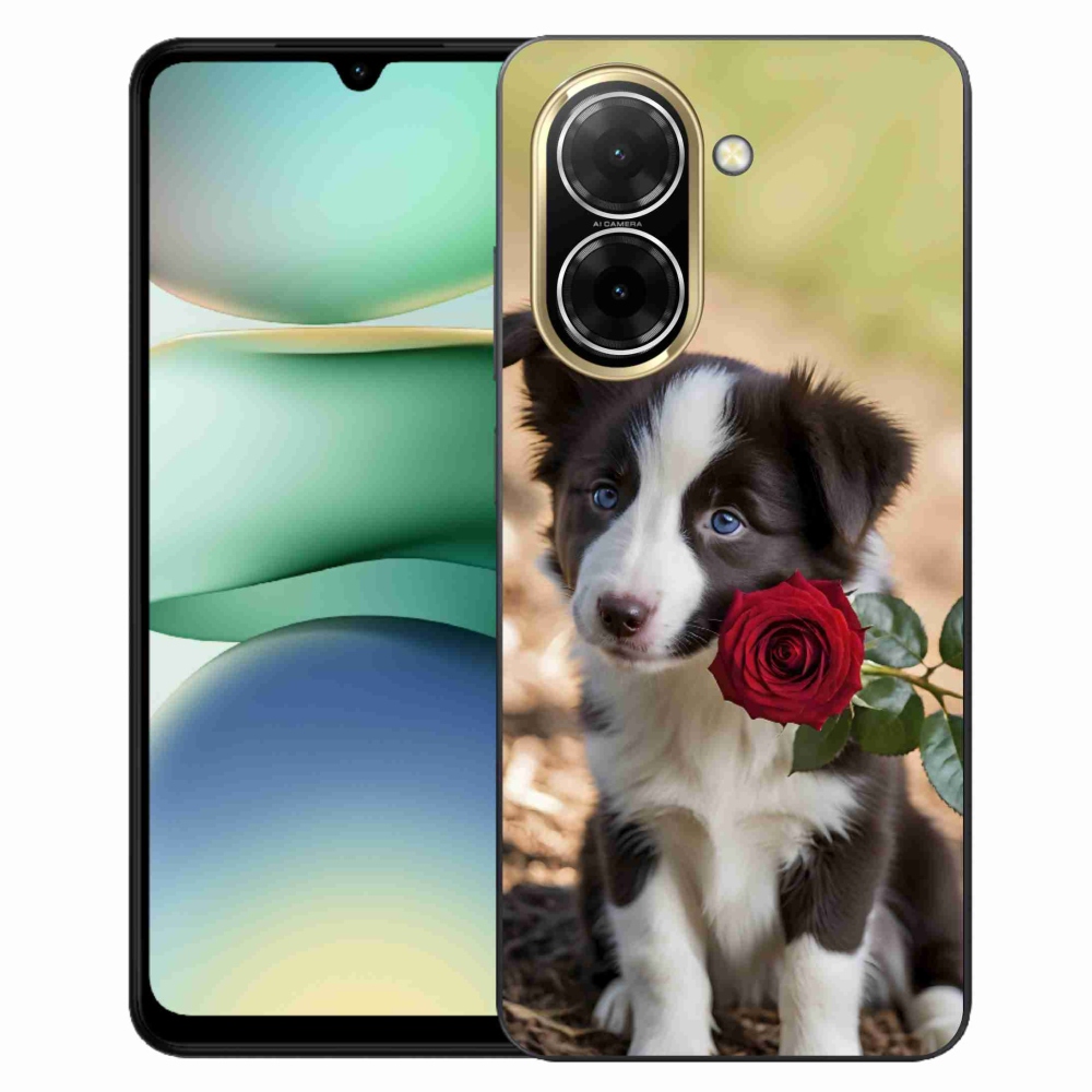 Gél borítás mmCase a Xiaomi Redmi A5 173,45 - aranyos border collie rózsával