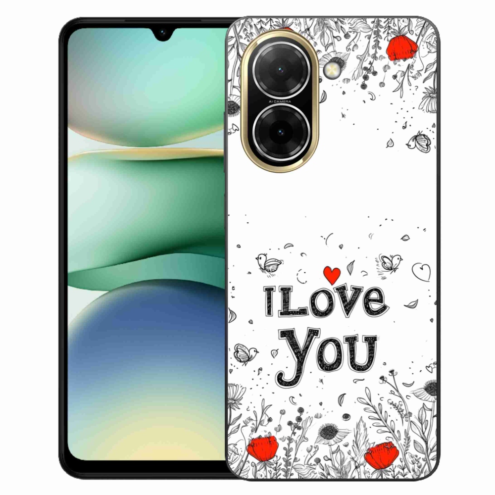 Gél borító mmCase a Xiaomi Redmi A5 (173.45x79.35x8.45mm) - I love you fehér háttérrel