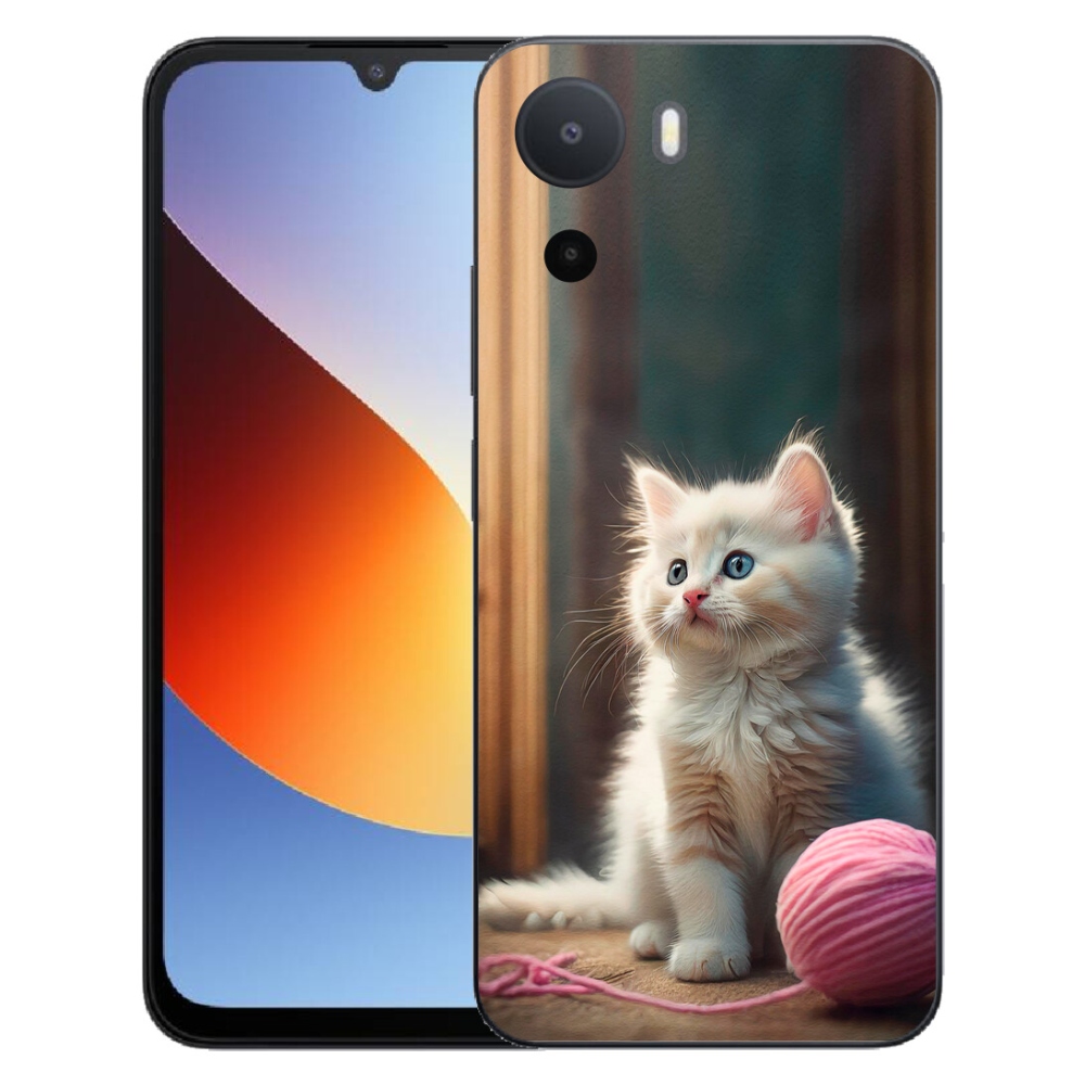 mmCase gél tok a Xiaomi Redmi A7 Pro-hoz – fehér cica 2