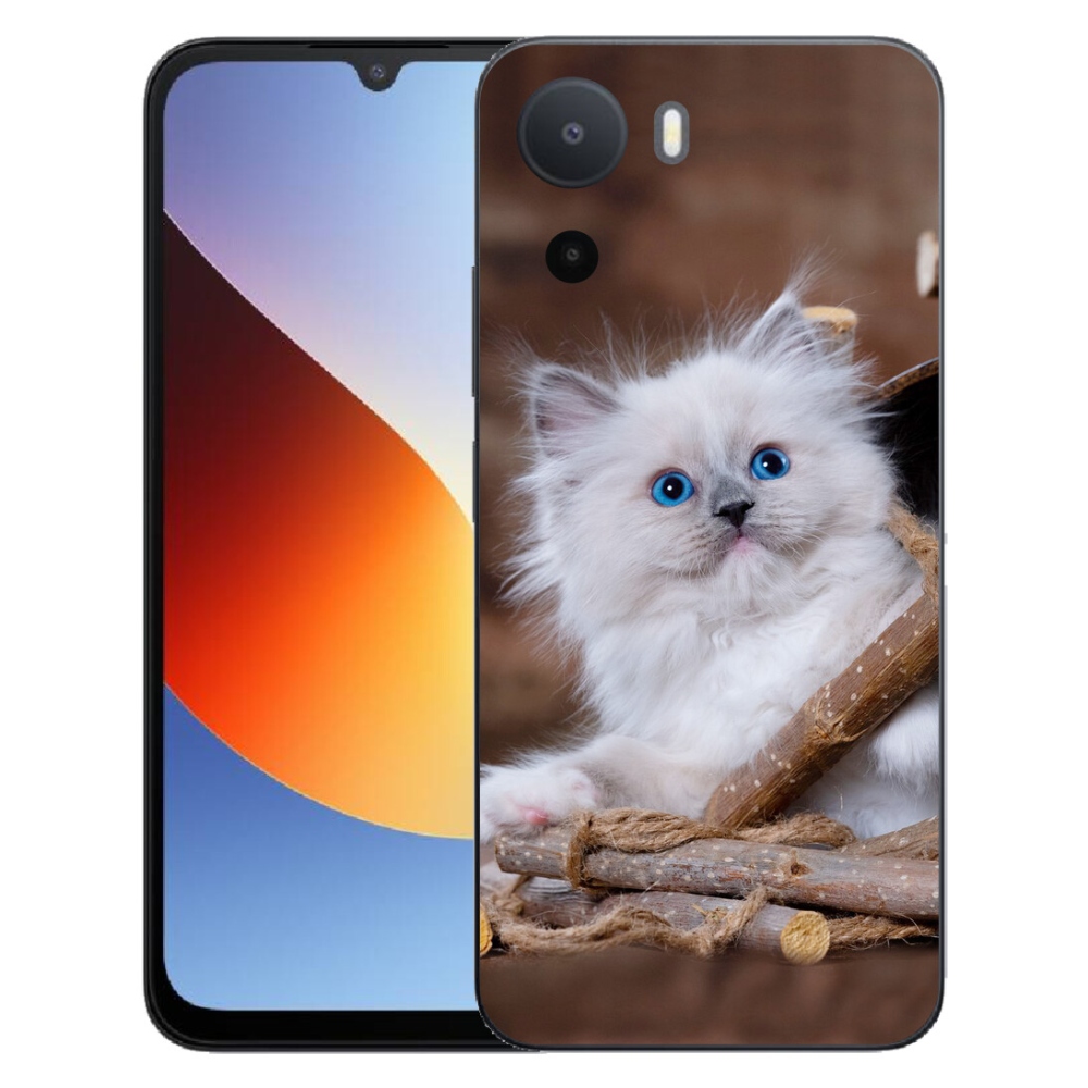 mmCase gél tok a Xiaomi Redmi A7 Pro-hoz – fehér cica