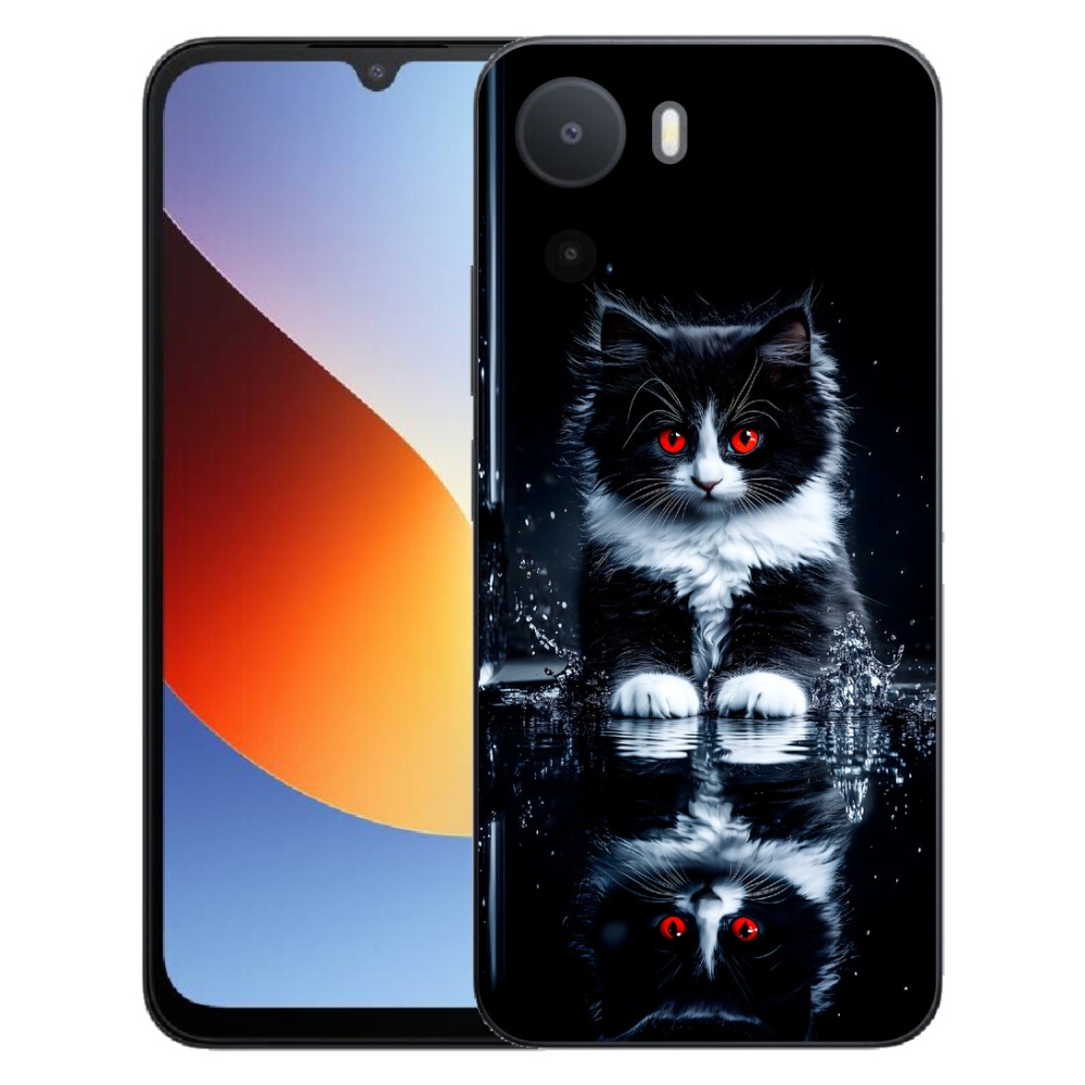 mmCase gél tok a Xiaomi Redmi A7 Pro-hoz – fekete-fehér cica