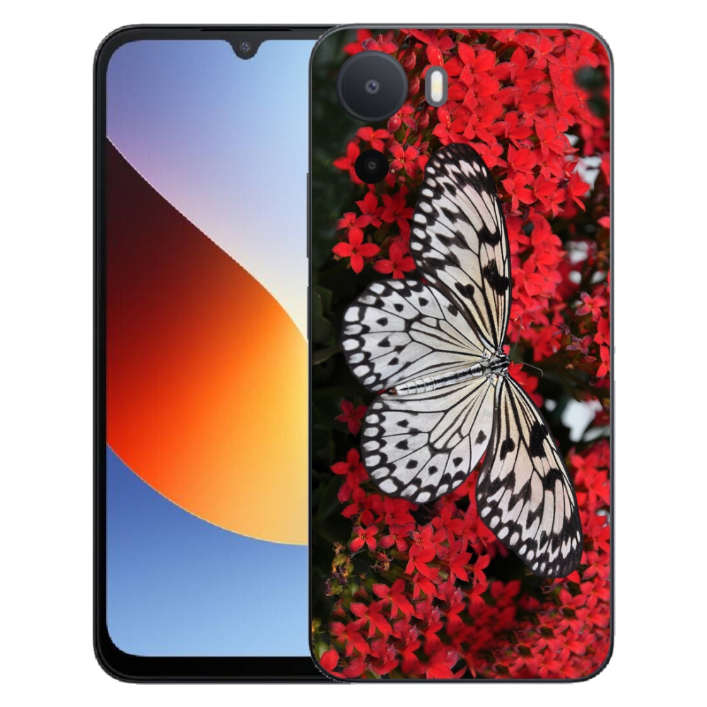 mmCase gél tok a Xiaomi Redmi A7 Pro-hoz – fekete-fehér pillangó 1