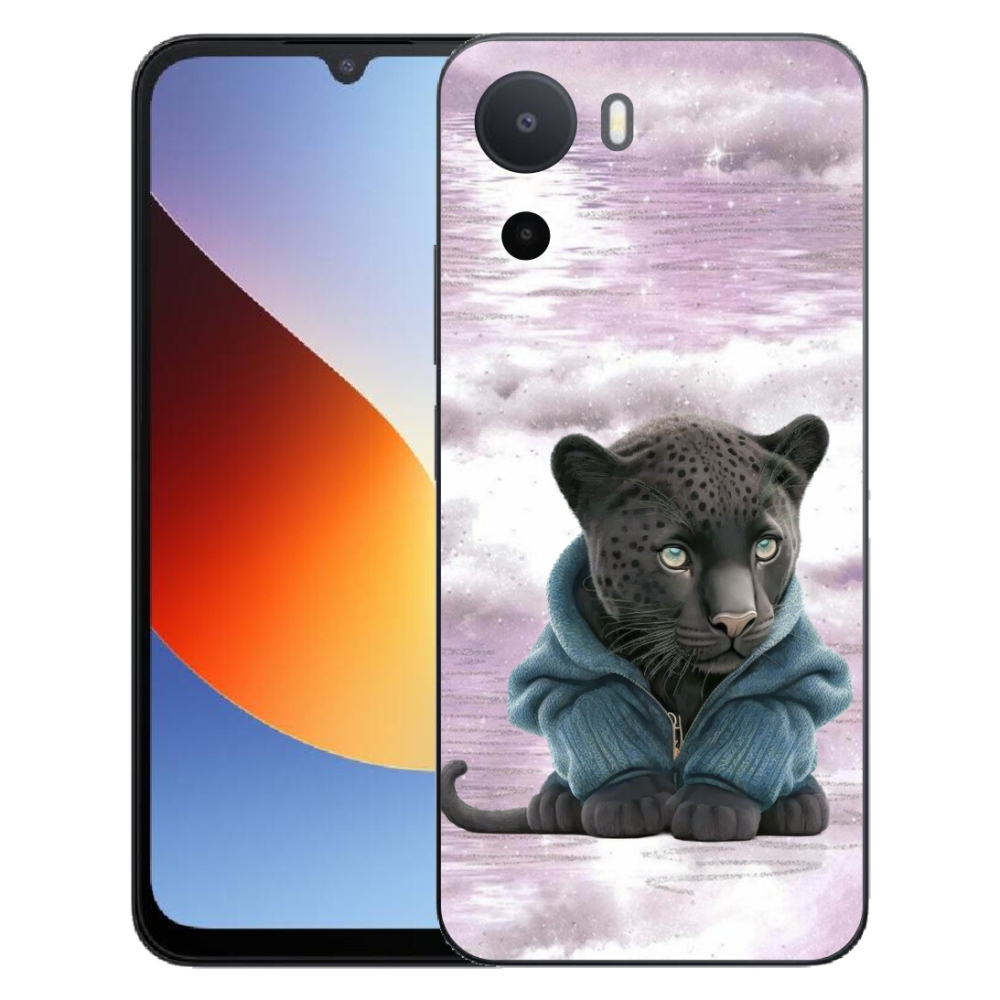 mmCase géltok a Xiaomi Redmi A7 Pro-hoz – fekete párduc pulóverben